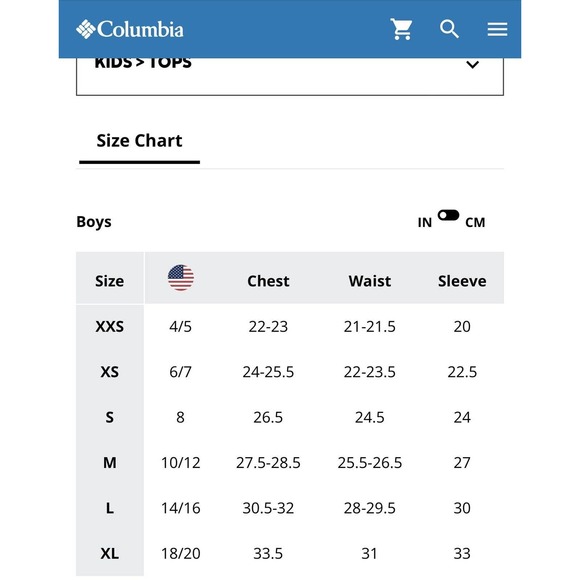 NWT Columbia Stars and Stripes Red T-Shirt, Omni Wick short Sleeve Boys XS - Picture 5 of 5